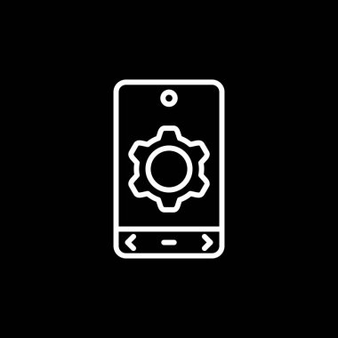 akıllı telefon simgeleri ayarlandı, vektör illüstrasyonu basit tasarım