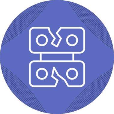 Kırık veri simgesi. Basit tasarım