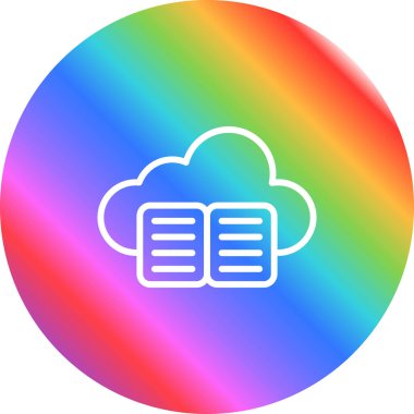 bulut web simgesi vektör illüstrasyonu