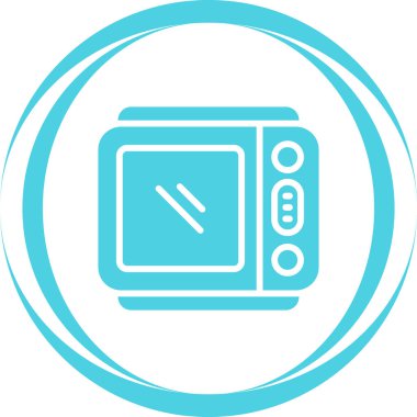 Mikrodalga web simgesi. Vektör çizim 