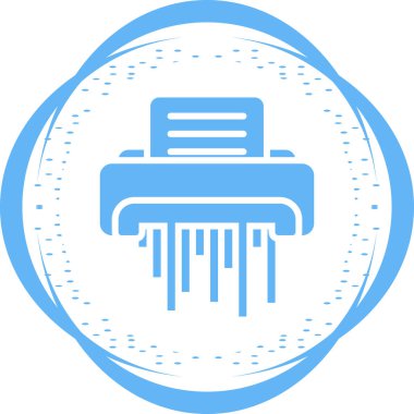 Kağıt öğütücü. Web simgesi basit tasarım              