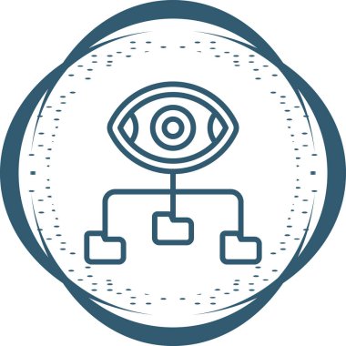 Görselleştirme web simgesi vektör illüstrasyonu