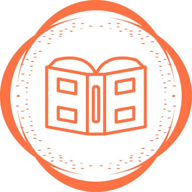 Kitap simgesi aç, vektör illüstrasyonu 
