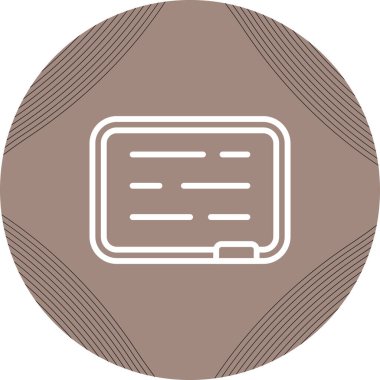 beyaz tahta web simgesi vektör illüstrasyonu