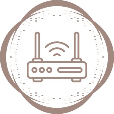 WiFi yönlendirici kutsal kişilerin resmi, vektör çizim     