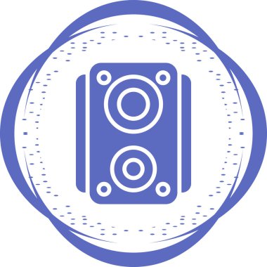 Konuşmacı. Web simgesi basit illüstrasyon 