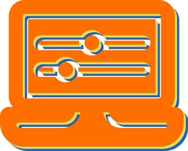 Dizüstü web simge vektör çizim         