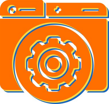 dişli simgesi web basit illüstrasyon