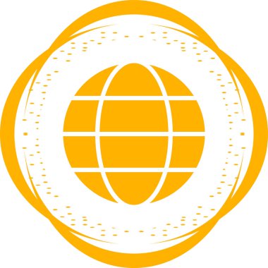 Toprak Gezegeni simgesi, dünya simgesi, beyaz üzerine vektör illüstrasyonu  