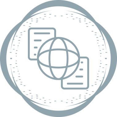 belge web simgesi vektör illüstrasyonu