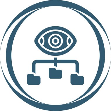 Görselleştirme web simgesi vektör illüstrasyonu