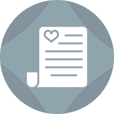 Aşk şiiri. Web simgesi vektör illüstrasyonu 