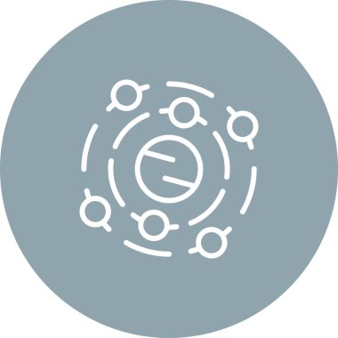 Güneş Sistemi simgesinin vektör illüstrasyonu