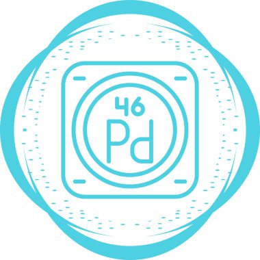 metal kimyasal element basit vektör illüstrasyon tasarımı