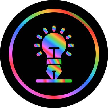 Ampul. Web simgesi basit tasarım