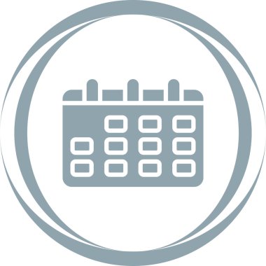 Takvim simgesi, vektör illüstrasyonu basit tasarım