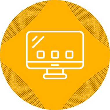 bilgisayar masaüstü simgesi vektör çizimi