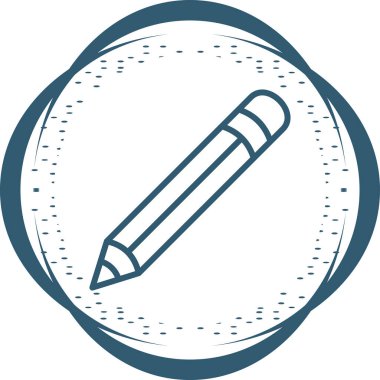 Bir kalem simgesinin vektör illüstrasyonu 