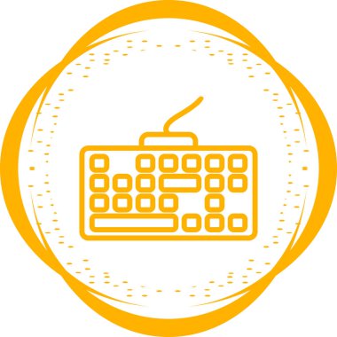 Modern Klavye simgesinin vektör çizimi      