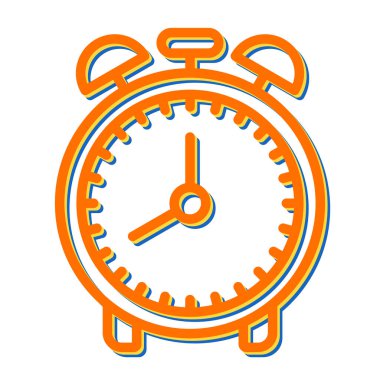 Alarm saat simgesi soyut arkaplanda izole edildi   