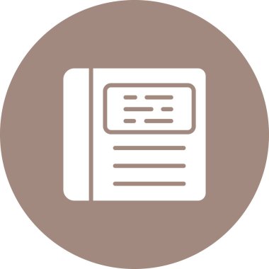 Çevrimiçi ayarlar ve web sitelerinde etkili kullanım için ustalıkla tasarlanmış bir belge simgesinin canlı ve soyut bir temsili.