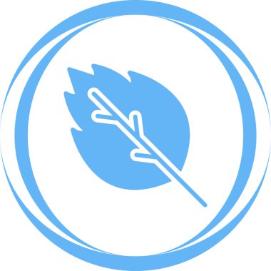 Meşe yaprağı ağ ikonu vektör illüstrasyonu