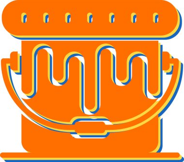 Boya Kovası logosu, web sayfası için uygun basit illüstrasyon 