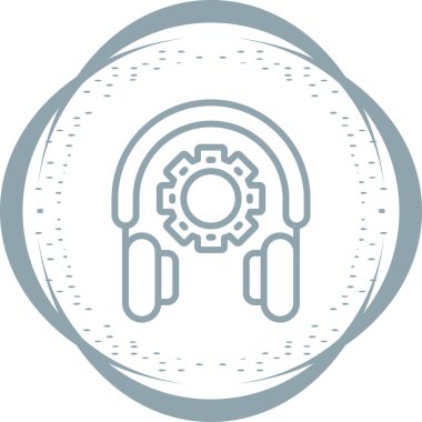 kulaklık web simgesi, vektör çizim  