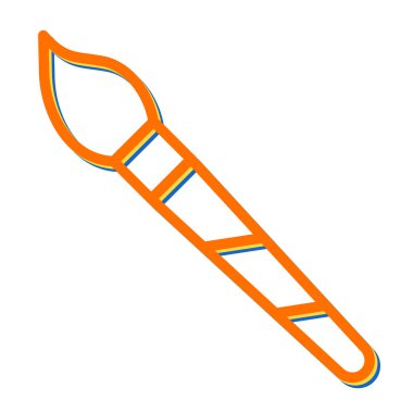 Boya fırçası vektör simgesi, illüstrasyon