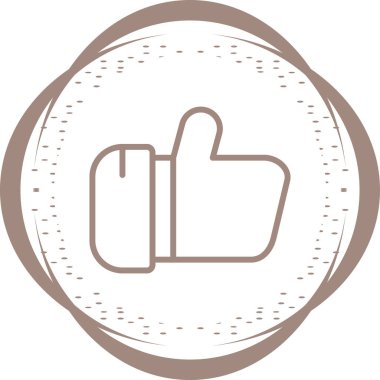 başparmak yukarı simgesi, vektör illüstrasyonu 