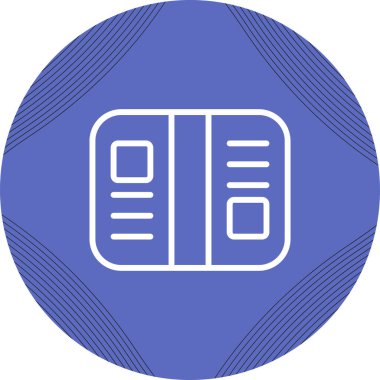 Vektör biçimi ile gösterilmiş bir biçimlendirilmiş modern belge simgesi.