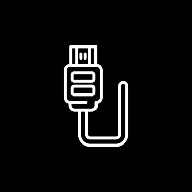 Modern hdmi simgesinin basit vektör çizimi