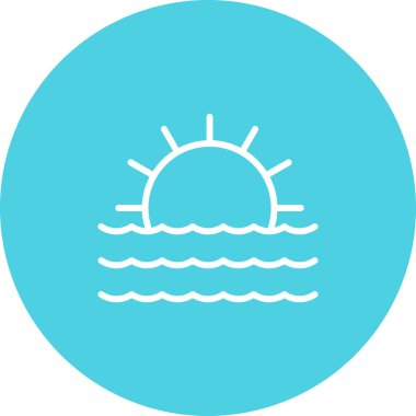 Sunset simgesinin temel doğrusal resmi