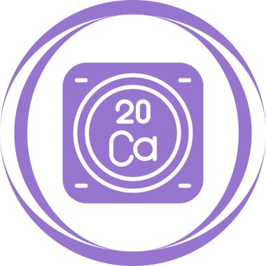 Kalsiyum kimyasal element ağ basit illüstrasyon