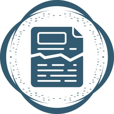 Web için canlı renklerde soyut vektör belge simgesi.