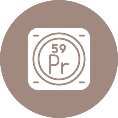 Kimyasal elementin ağ basit illüstrasyonu