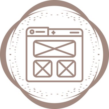 Ui Tasarım simgesi, web sitesi tasarımı ve vektör illüstrasyonu