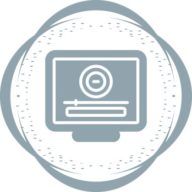 bilgisayar masaüstü simgesi vektör çizimi