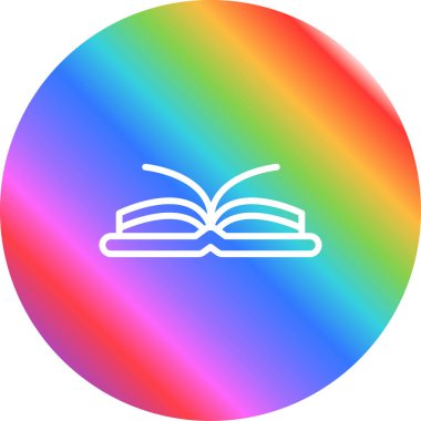 Kitap simgesi aç, vektör illüstrasyonu 