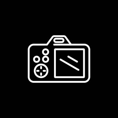 DSLR Kamera simgesi, vektör illüstrasyon tasarımı