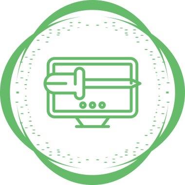 bilgisayar masaüstü simgesi vektör çizimi