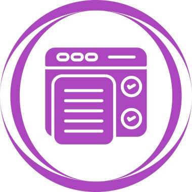 Web simgesi vektör illüstrasyonunu test ediyor     