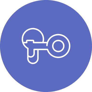 Anahtar deliği. Web simgesi basit illüstrasyon 