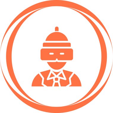 Web uygulamaları için bir avatar içeren bir vektör illüstrasyonu.