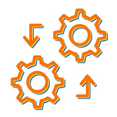 işlevsel ağ simgesi, vektör illüstrasyonu 