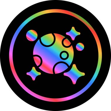 Ay ve yıldızlar simgesi, vektör illüstrasyonu