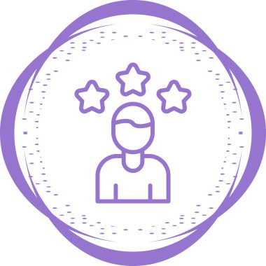 Web tasarımı için modern bir avatarı gösteren bir vektör illüstrasyonu.