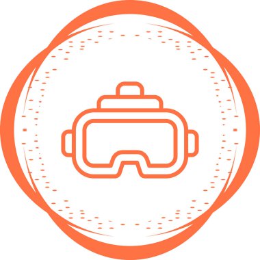 Sanal Gerçeklik Kulaklığının basit vektör görüntüsü