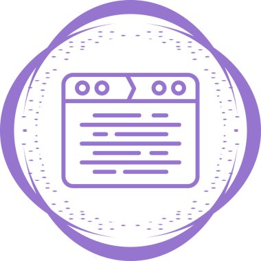 Tarayıcı için bir web simgesinin minimalist tasarımı.