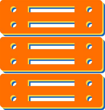 Sunucu modern simgesinin vektör illüstrasyonu            